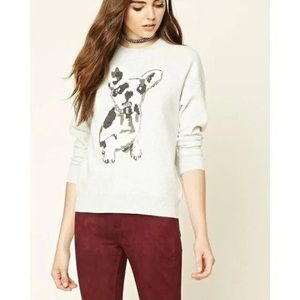 Forever 21 French bulldog sweater